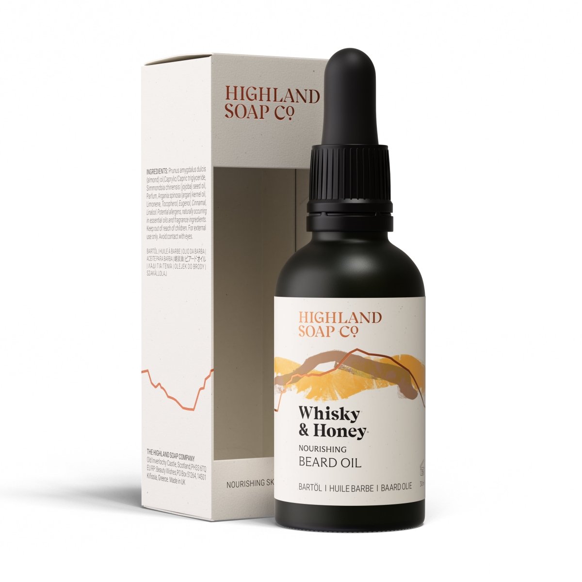 Mood Company - Baardolie 30ml - Whisky & Honey - Highland Soap Company -