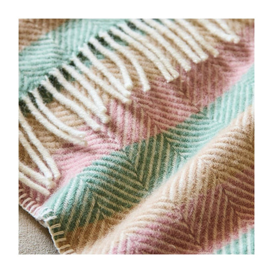 Babydekentje Stripe Summer Breeze – Pure New Wool – 68x73 cm - Tweedmill by Mood Company