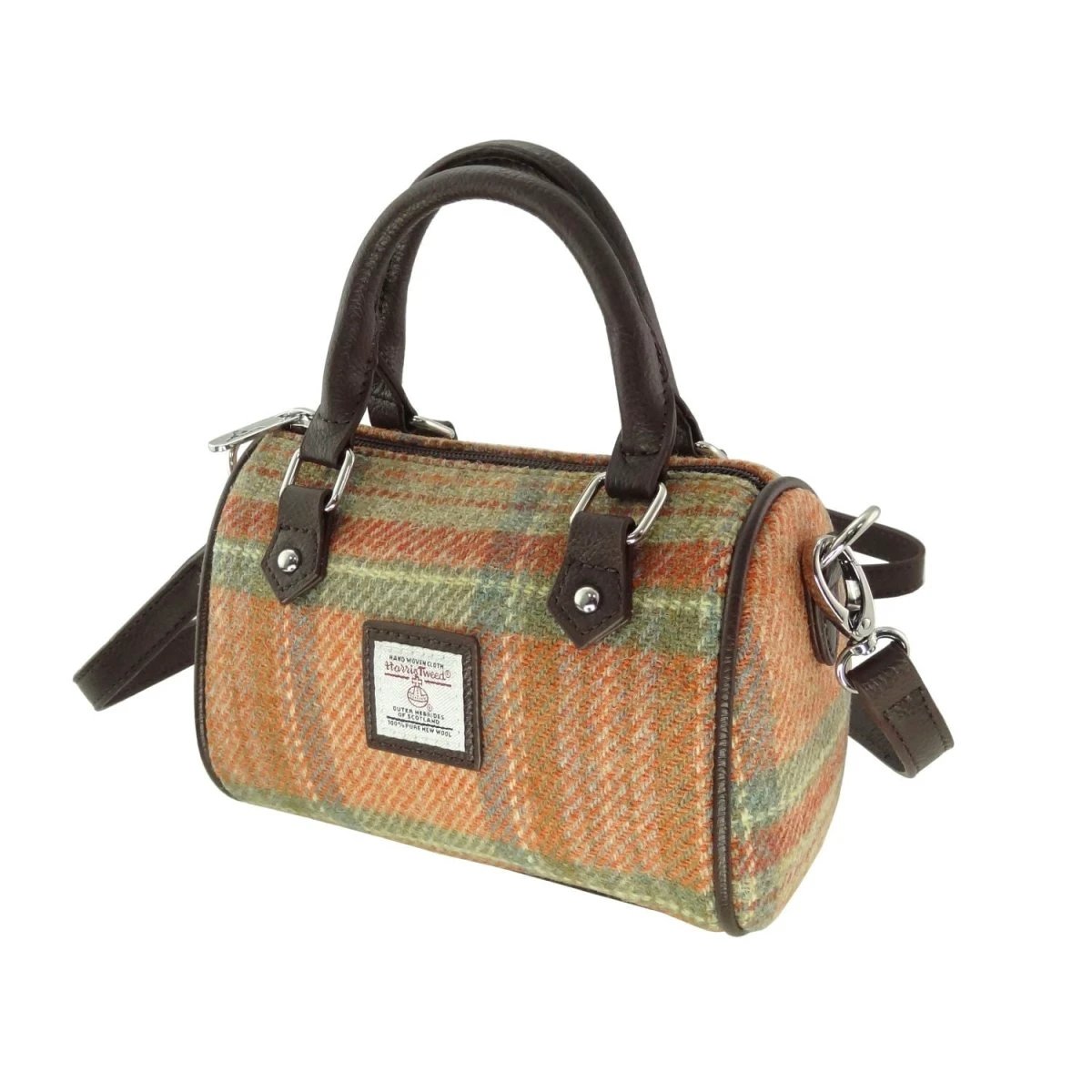Bowlingtas mini Kilbride Oranje Stewart - 17x 20x11 - Harris Tweed - Glen Appin of Scotland by MoodCompanyNL