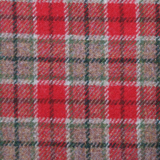 MoodCompanyNL - Brillenetui Rood Groen Tartan - Harris Tweed - Metalen Clip - Glen Appin of Scotland - 5061035010971