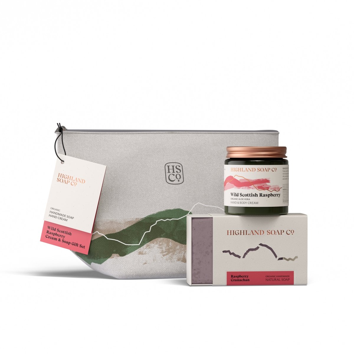 Mood Company - Cadeauset Zeep & Crème - Wild Scottish Raspberry - Highland Soap Company -