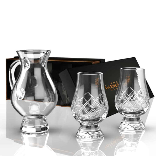 MoodCompanyNL - Combinatieset van 2 Cut whiskyglazen 1 Waterkaraf 2 Kijkglazen en Pipette - Glencairn Crystal Scotland - 6095635478427