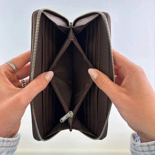 Dames Portemonnee Staffa Beige Stewart en zacht Groen- Harris Tweed - muntvak met rits - Glen Appin of Scotland by MoodCompanyNL