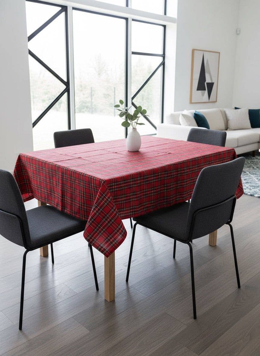 Tartan Tablecloth Windsor Red - Cotton/Polyester - Bamar