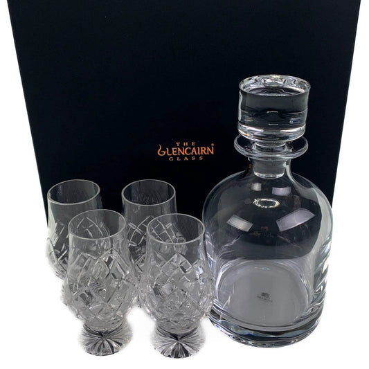 Geschenkset Karaf Iona en 4 Cut Whiskyglazen - Geschenkverpakking - Loodkristal - Glencairn Crystal Scotland by MoodCompanyNL