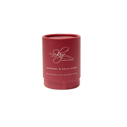 Geurkaars Framboos met Gember Mini - 20 uur - Sojawas - Isle of Skye Candle by MoodCompanyNL