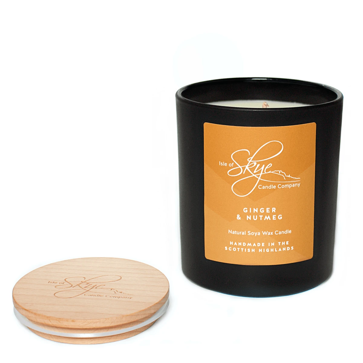 Geurkaars Gember en Nootmuskaat Large - 45 uur - Sojawas - Isle of Skye Candle by MoodCompanyNL