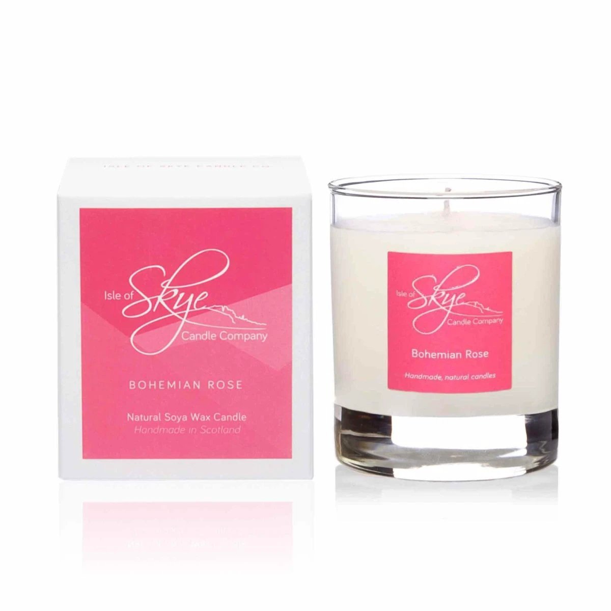Geurkaars Roos Small - 30 uur - Sojawas - Isle of Skye Candle by MoodCompanyNL