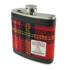 Heupfles Tartan Royal Stewart - Harris Tweed - Glen Appin of Scotland by MoodCompanyNL