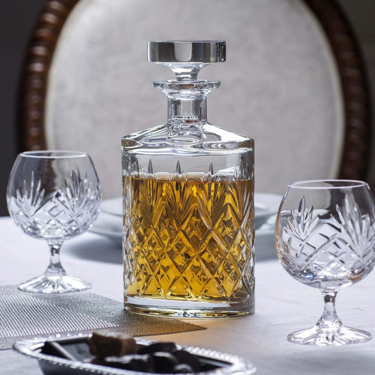 Karaf SKYE OVAL - Loodkristal - 750 ml - Geschenkverpakking - Glencairn Crystal Scotland by MoodCompanyNL