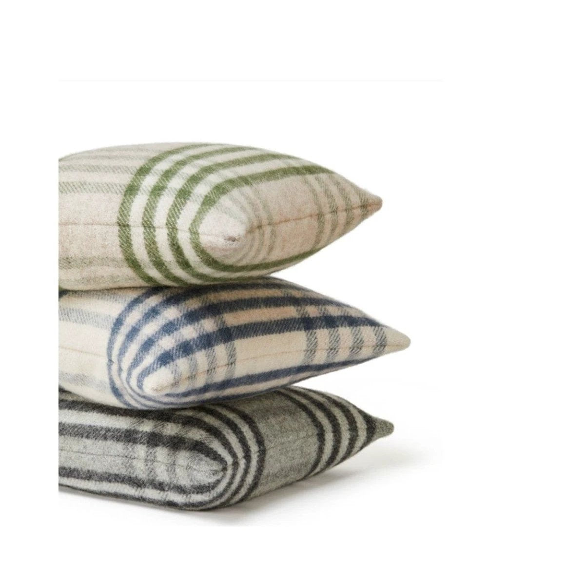 Kussen Grote Ruit Blauw (Hex Check Blue) - Nieuw Wol - 50x50 - Tweedmill UK by MoodCompanyNL