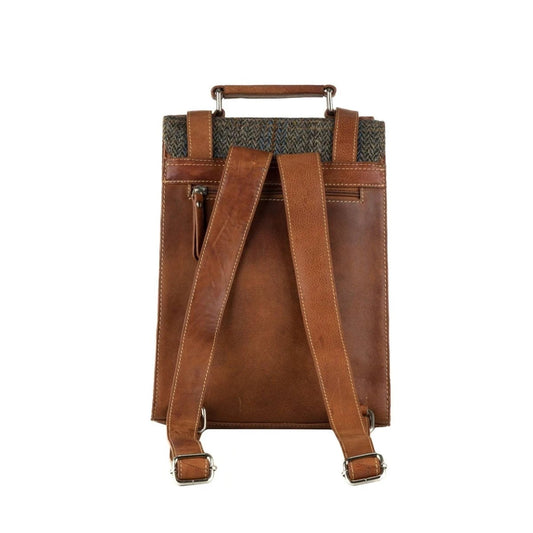 Medium Rugzak Tweed & Leer | Draaisluiting & Stijl | Das Impex by MoodCompanyNL