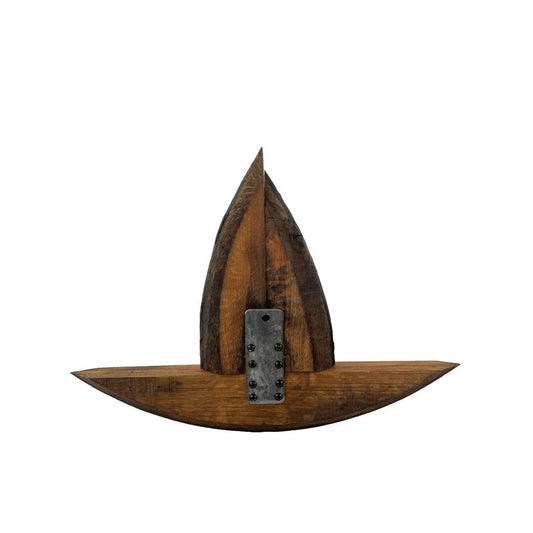 Muur element zeilboot van oude whiskyvaten - ca 20-30 cm - Handgemaakt - Darach Scotland by MoodCompanyNL