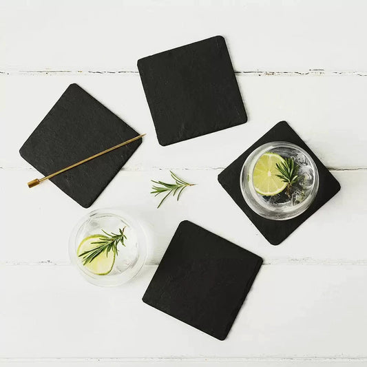Onderzetters Vierkant Set van 4 - Leisteen - Just Slate Company Scotland by MoodCompanyNL