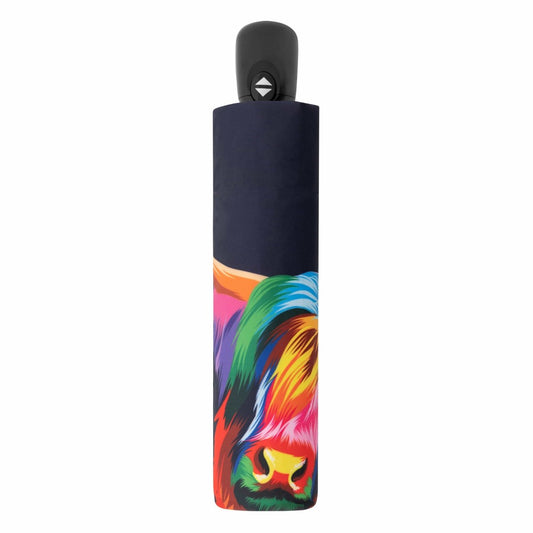MoodCompanyNL - Opvouwbare Paraplu Magic Schotse Hooglander - Fiberglass - Dsn 98 cm - Opgevouwen 29 cm - Doppler - 9003034406658