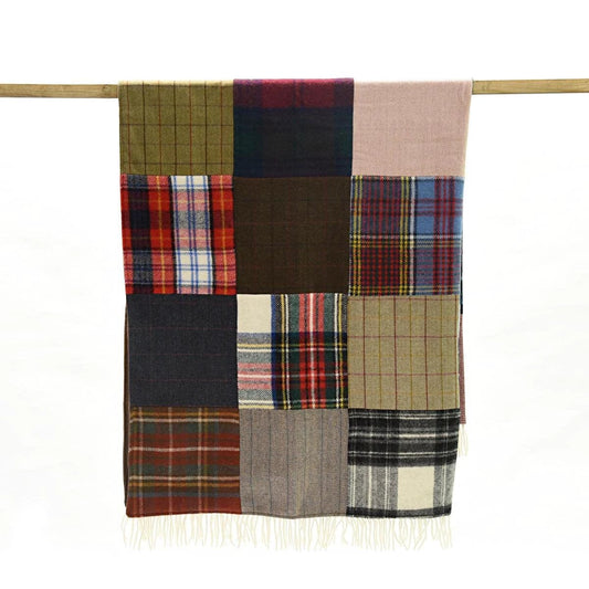 Patchwork plaid TARTAN TWEED - 180x220 - Uniek - Tweedmill UK by MoodCompanyNL