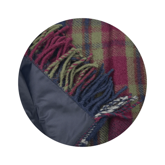 Picknickkleed Polo Tartan Morello - Wol - Waterdicht - 145x183cm - Tweedmill by MoodCompanyNL