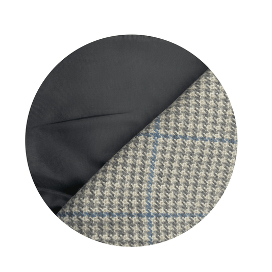 MoodCompanyNL - Picknickkleed Walker Geruit Tweed 389 Blauw - Tweed - Waterdicht - 66 × 98cm - Tweedmill - 5060958302637