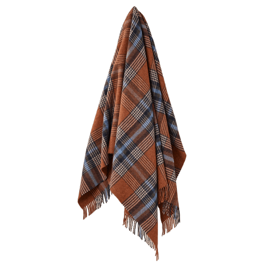 MoodCompanyNL - Plaid Christchurch Roestbruin - Shetland Lamswol - 140x185 - Bronte by Moon Scotland - 6151206983988