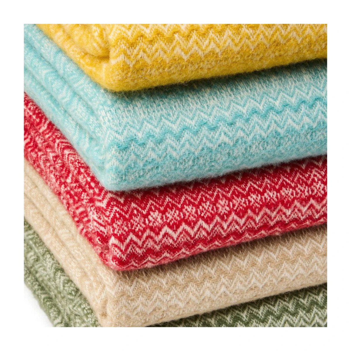 Plaid Fair Isle Mosterdgeel - 150 x 200 - Nieuw Wol - Tweedmill UK by Mood Company