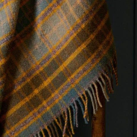 Plaid Tartan Cottage Mosterdgeel - 150x183 - Nieuw Wol - Tweedmill UK by MoodCompanyNL