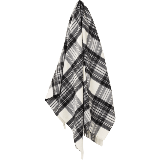 Plaid Tartan Dress Grey Stewart - Merino Lamswol - 140x185 - Bronte by Moon Scotland by MoodCompanyNL