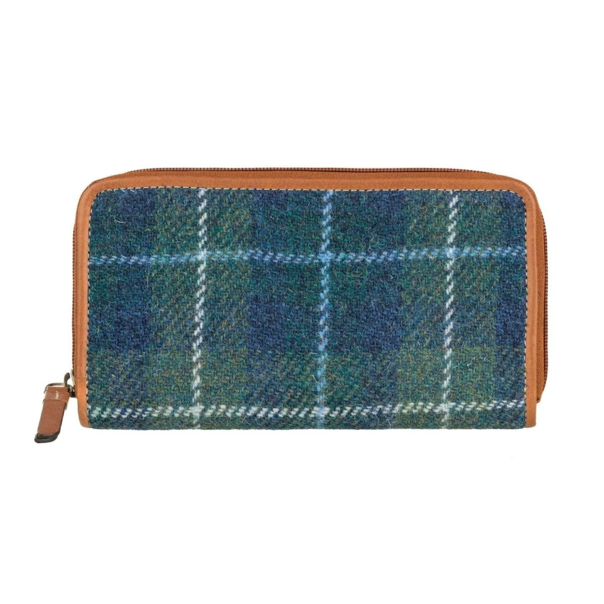 MoodCompanyNL - Portemonnee Blauw Tartan & Leer | 12 Pasjes | Das Impex - 5056703020710