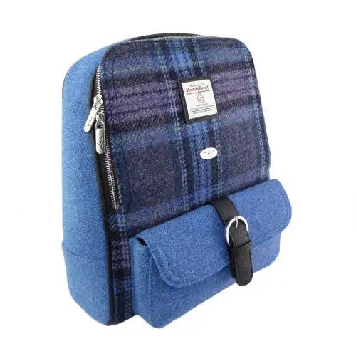 Mood Company - Rugzak Naver Stewart blauw en paars tartan - 33x29x14 - Harris Tweed - Glen Appin of Scotland (kopie) - 5061035013798