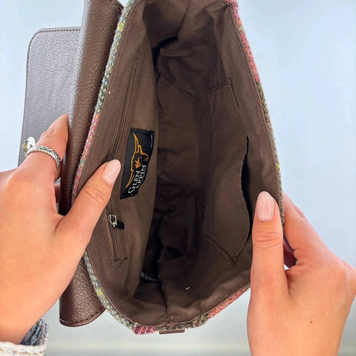 Schoudertas Thurso Mosterd Geel (English Mustard) - 23x24x9 - Harris Tweed - Glen Appin of Scotland by MoodCompanyNL