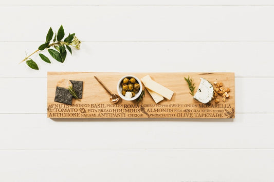 MoodCompanyNL - Serveerplank Antipasti Lang - 60x15 - Schots Eikenhout - Scottish Made - 5060426286810