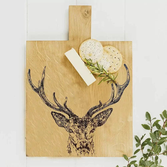 Serveerplank Edelhert Medium - 35x25 - Schots Eikenhout - Scottish Made by MoodCompanyNL