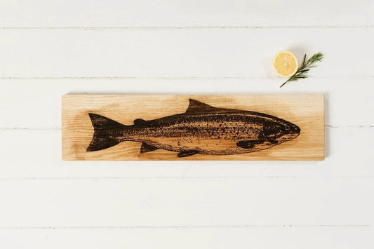 Serveerplank Zalm - 60x15 - Schots Eikenhout - Scottish Made by MoodCompanyNL