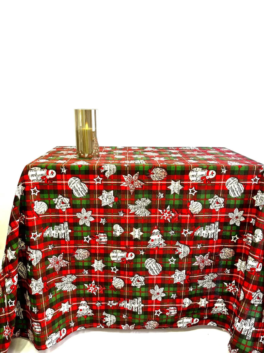 Tafelkleed Tartan Kerst Rood XL - 140x300 - Katoen - Mood Company by MoodCompanyNL