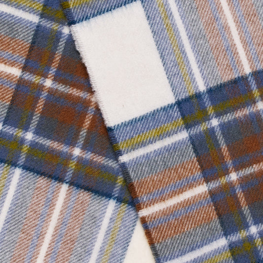 Mood Company - Sjaal Tartan Muted Blue Stewart - Merino Lamswol - 25 x 190 - Bronte by Moon