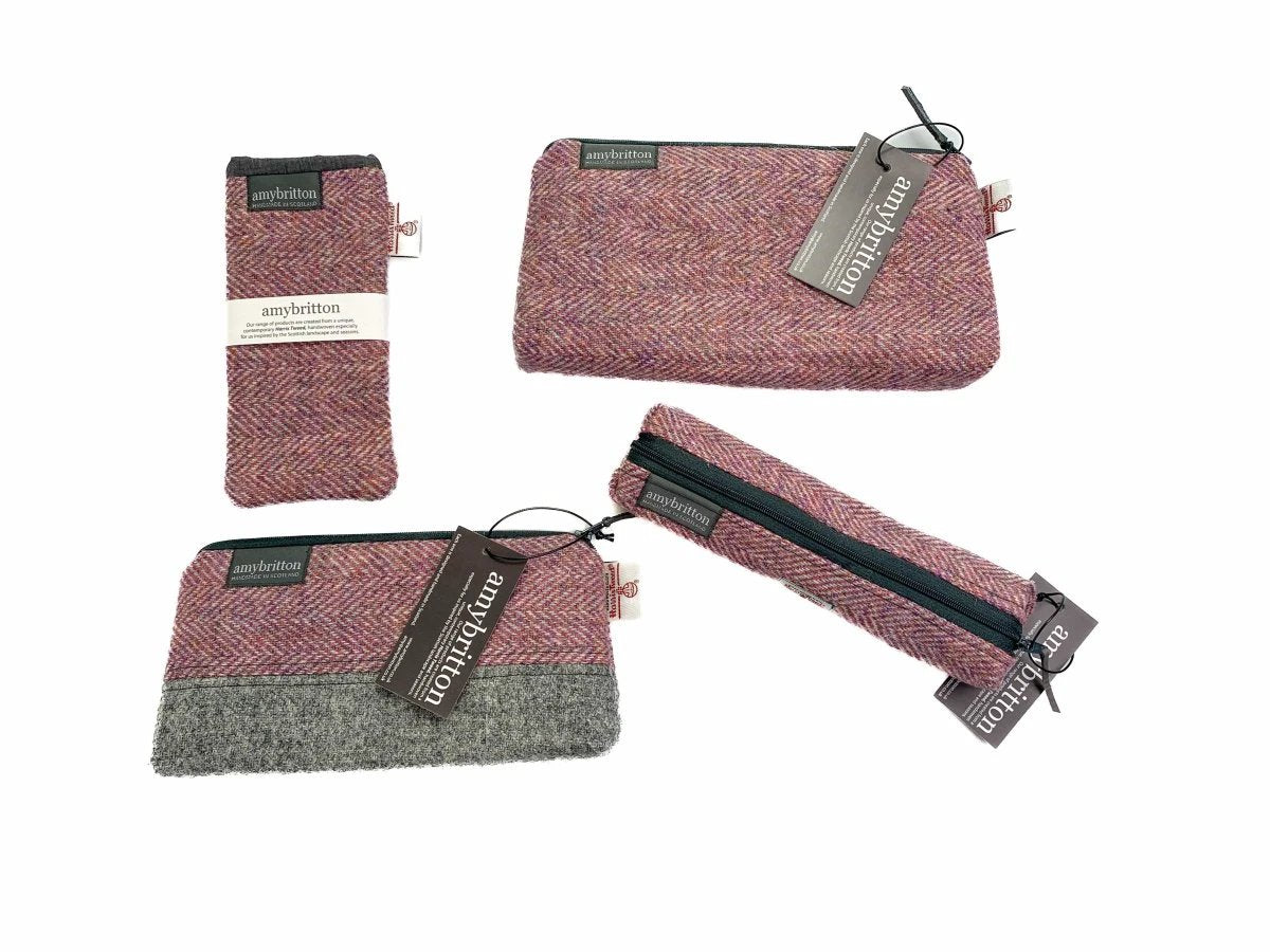 Toilettas Roze - Harris Tweed - Amy Britton by MoodCompanyNL