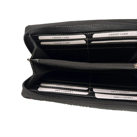 Travel Wallet Groen Tartan & Zwart Leer | Das Impex by MoodCompanyNL