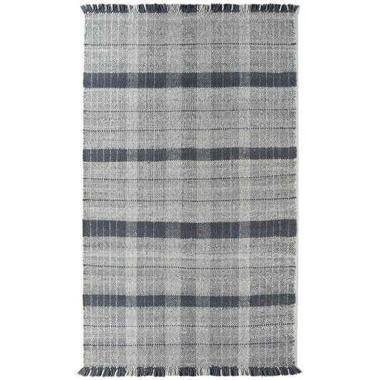Mood Company - Vloerkleed Origins Highland Check Marineblauw - Gerecycled Polyester - 160x230 - Phoenox Textiles UK - 5026134517677
