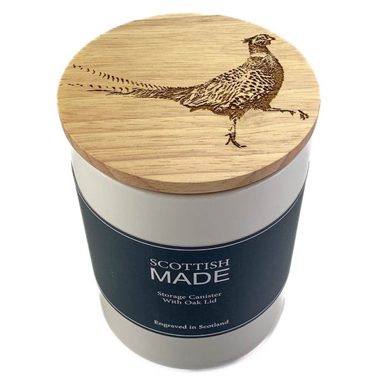 MoodCompanyNL - Voorraadpot Fazant Medium - 16x11 - Gegraveerd - Scottish Made - 5060949550016