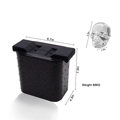 Professionele Crystal Clear Schedel IJsblokjesvorm - 2 Heldere Skull IJsblokjes 5 x 6 cm voor Whisky & Cocktails - Mood4Whisky