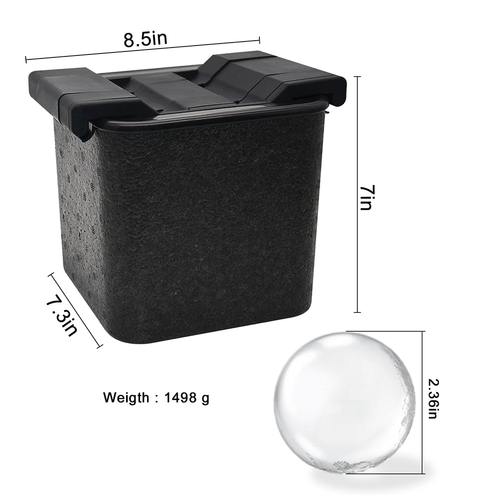 Professionele Crystal Clear IJsbalvorm - 4 Heldere IJsballen Ø 6 cm voor Whisky & Cocktails - Mood4Whisky