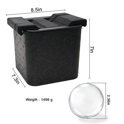 Professionele Crystal Clear IJsbalvorm - 4 Heldere IJsballen Ø 6 cm voor Whisky & Cocktails - Mood4Whisky