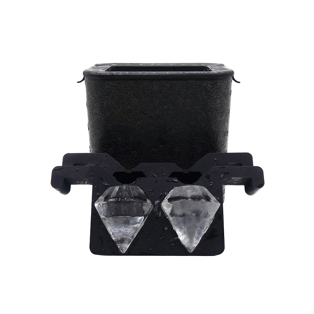 Professionele Crystal Clear Diamant IJsblokjesvorm - 2 Heldere Diamant IJsblokjes 5,5 x 5,5 cm voor Whisky & Cocktails - Mood4Whisky