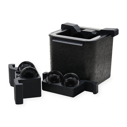 Professionele Crystal Clear IJsbalvorm - 4 Heldere IJsballen Ø 6 cm voor Whisky & Cocktails - Mood4Whisky