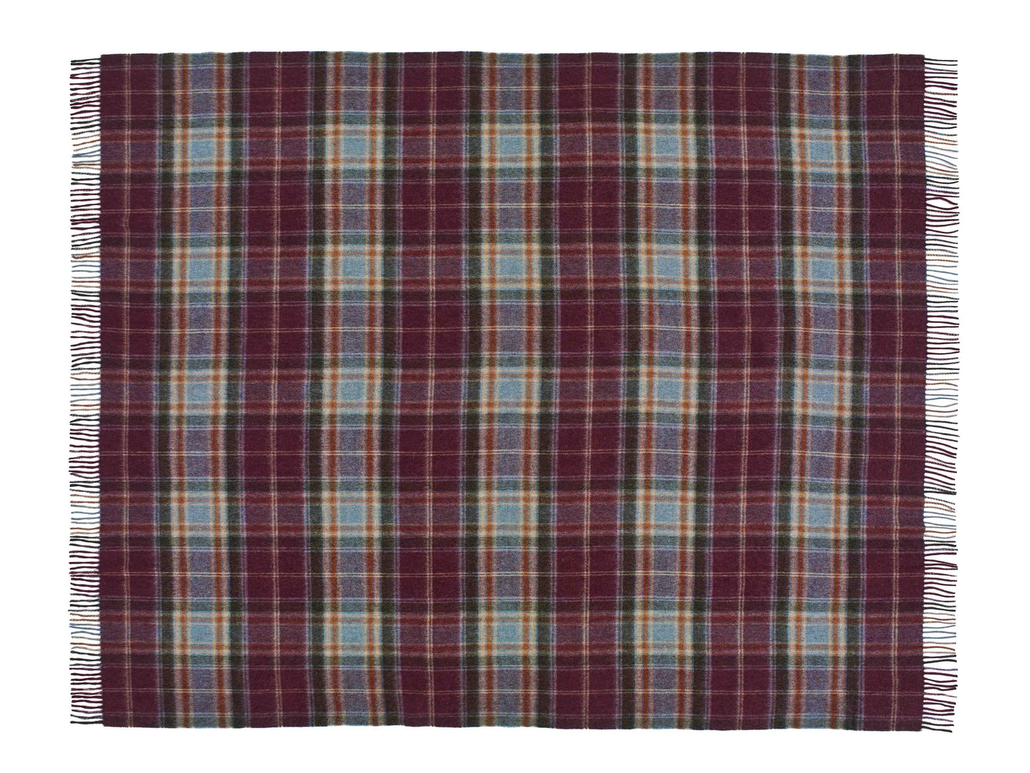 Plaid Winterton Pflaume - Merino-Lammwolle - 140x185 - Bronte by Moon Scotland