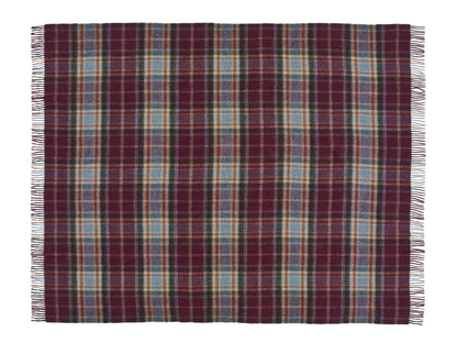 Plaid Winterton Pflaume - Merino-Lammwolle - 140x185 - Bronte by Moon Scotland