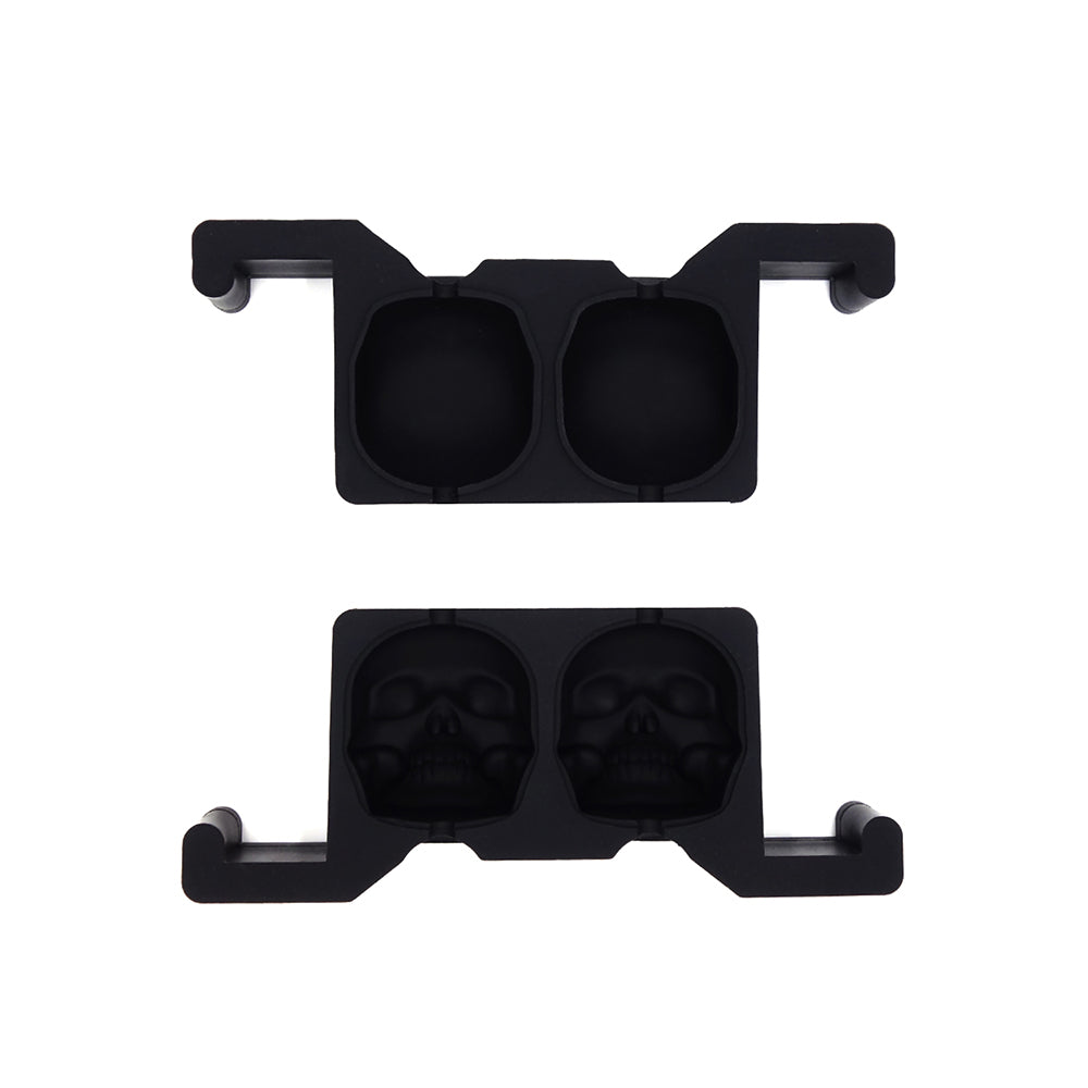 Professionele Crystal Clear Schedel IJsblokjesvorm - 2 Heldere Skull IJsblokjes 5 x 6 cm voor Whisky & Cocktails - Mood4Whisky