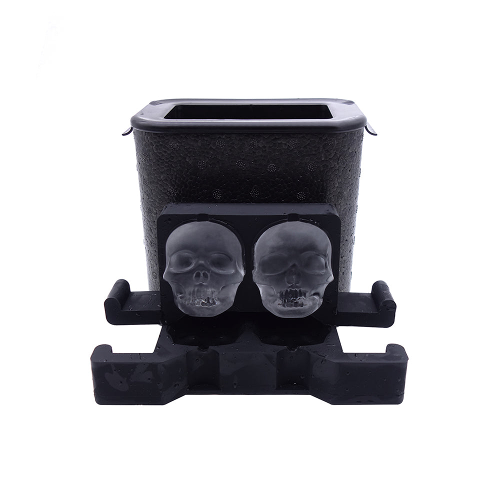 Professionele Crystal Clear Schedel IJsblokjesvorm - 2 Heldere Skull IJsblokjes 5 x 6 cm voor Whisky & Cocktails - Mood4Whisky