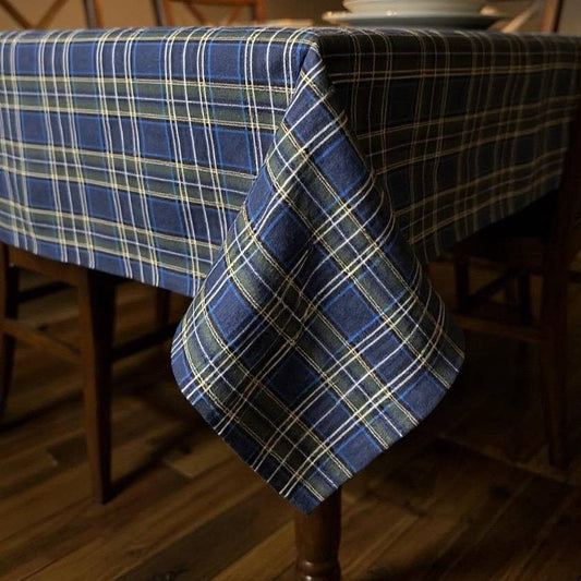 Tartan Tablecloth Windsor Blue - Cotton/Polyester - Bamar