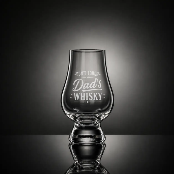 Whiskyglas - Don't touch dad's whisky - Glencairn Crystal Scotland by Mood Company