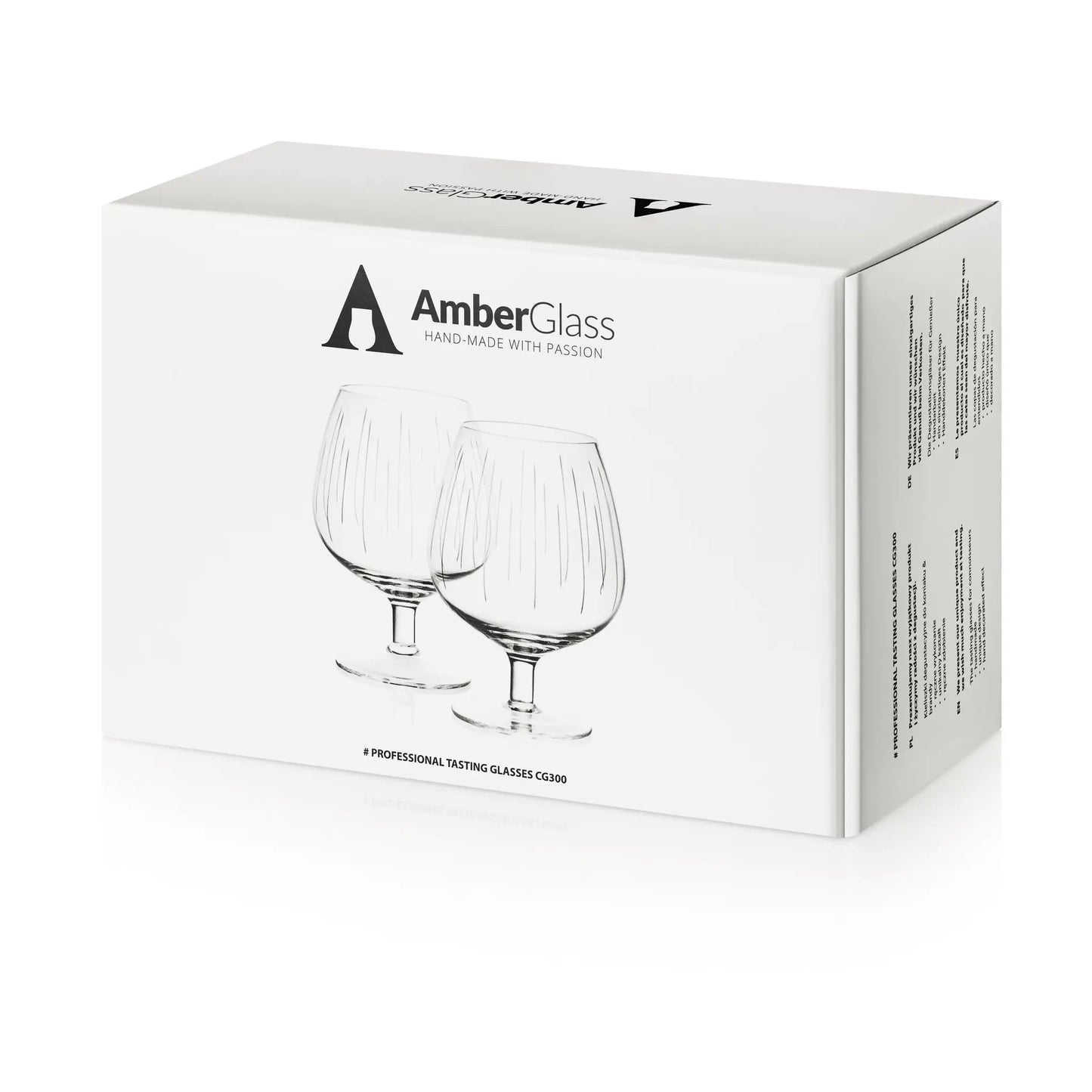 Cognacglas CG300 - Set van 2 stuks - 300 ml – handgemaakt – Amber Glass by Mood Company